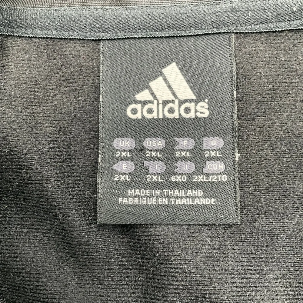 Adidas Track Jacket Black White Stripes Mens 2XL Gorpcore Sporty 90s Blokecore